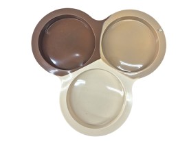 Molde silicona 3 medallones tricolor grandes